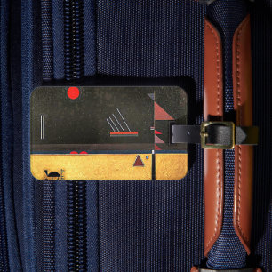 Kandinsky - Brownish, abstract art, Luggage Tag