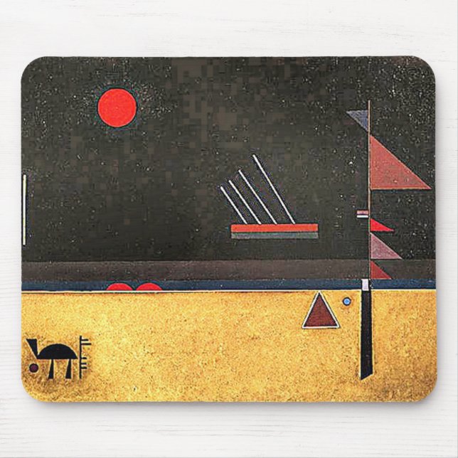 Kandinsky - Brownish, abstract art Mouse Mat (Front)