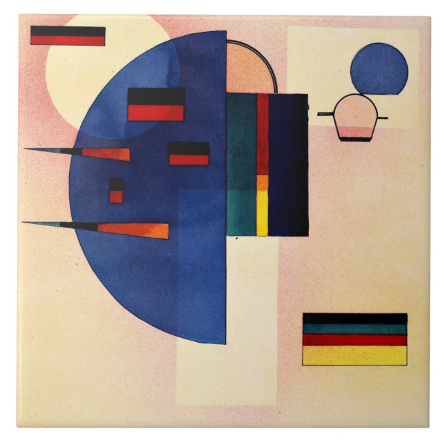 Kandinsky - Calmed, popular painting, Tile (Front)