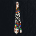 Kandinsky - Checked Tie<br><div class="desc">Wassily Kandinsky artwork,  Checked,  custom-designed neck tie.</div>