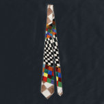 Kandinsky - Checked Tie<br><div class="desc">Wassily Kandinsky artwork,  Checked,  custom-designed neck tie.</div>