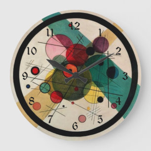 Kandinsky - Circles in a Circle Large Clock