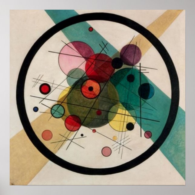 Kandinsky Circles in a Circle Painting Poster (Front)