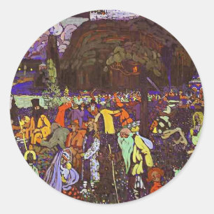 Kandinsky - Colorful Life, Classic Round Sticker
