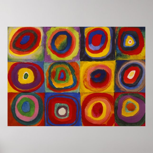 Kandinsky Colour Study of Shapes & Circles Poster (Front)