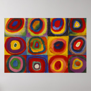 Kandinsky Colour Study of Shapes & Circles Poster