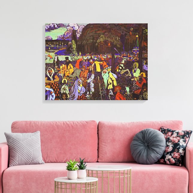 Kandinsky - Colourful Life, Canvas Print (Insitu(LivingRoom))