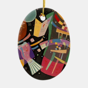 Kandinsky Composition 10 Abstract Painting Ceramic Tree Decoration