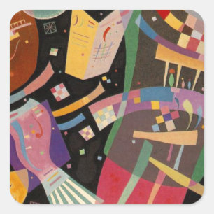 Kandinsky Composition 10 Abstract Painting Square Sticker