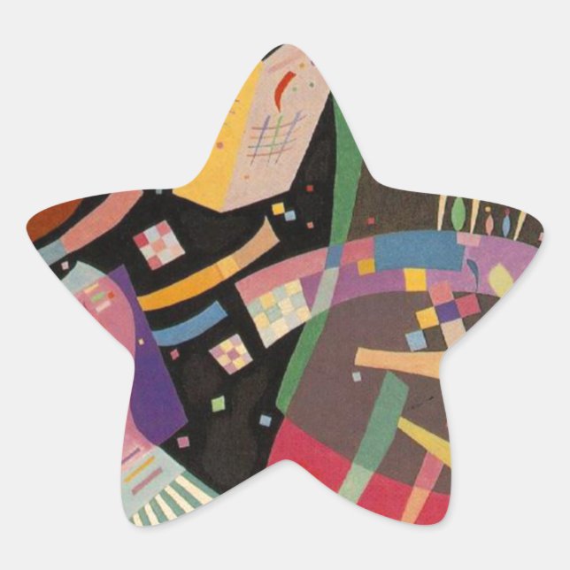 Kandinsky Composition 10 Abstract Painting Star Sticker (Front)