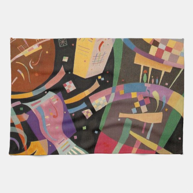Kandinsky Composition 10 Abstract Painting Tea Towel (Horizontal)
