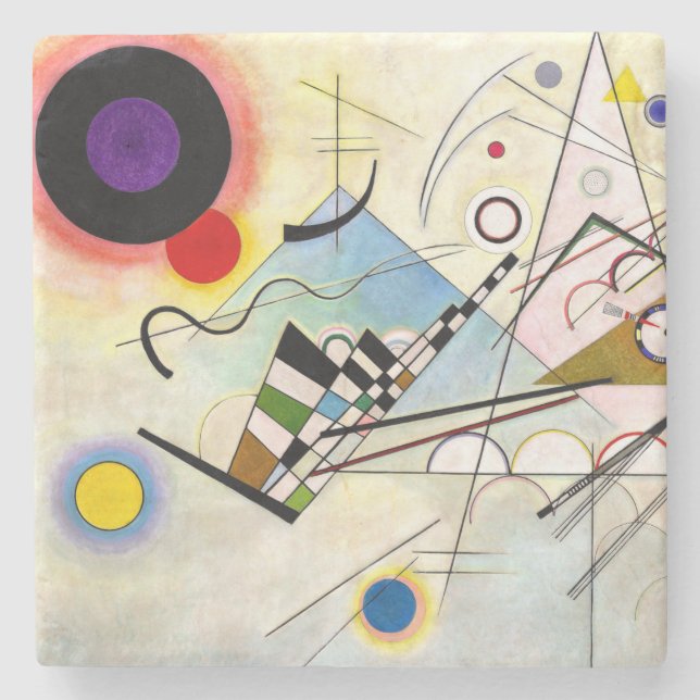 Kandinsky Composition 8 Stone Coaster (Front)