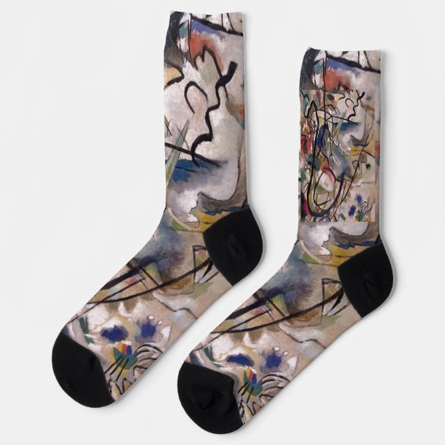 Kandinsky Composition Abstract Painting Socks (Left)