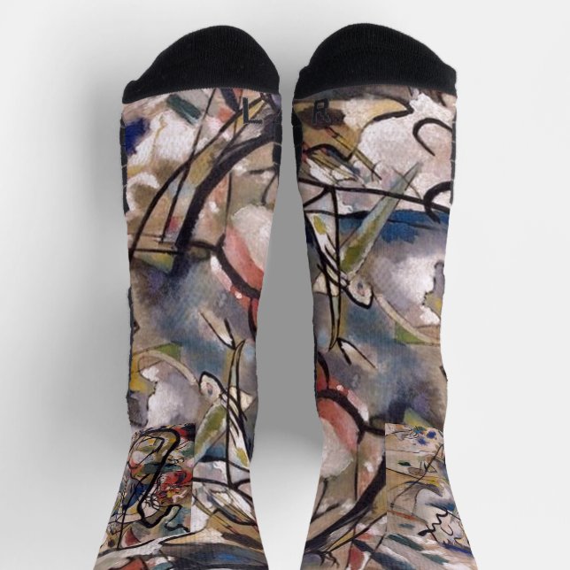 Kandinsky Composition Abstract Painting Socks (Top)