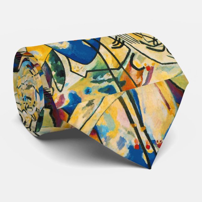 Kandinsky Composition IV Neck Tie (Rolled)