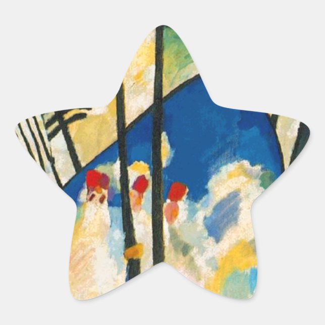 Kandinsky Composition IV Star Sticker (Front)
