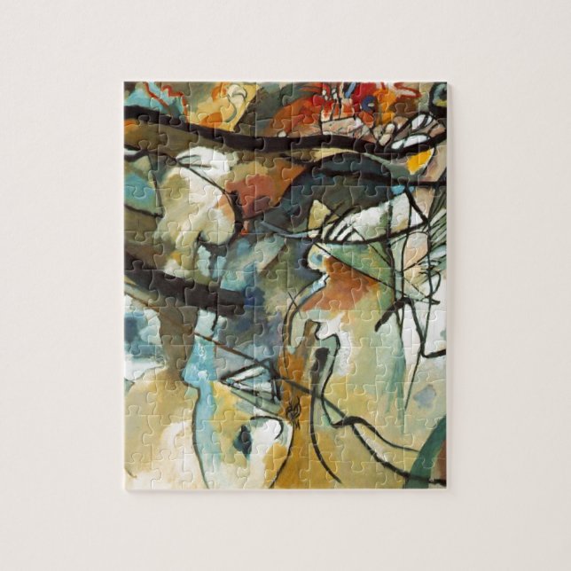 Kandinsky Composition V Abstract Painting Jigsaw Puzzle (Vertical)