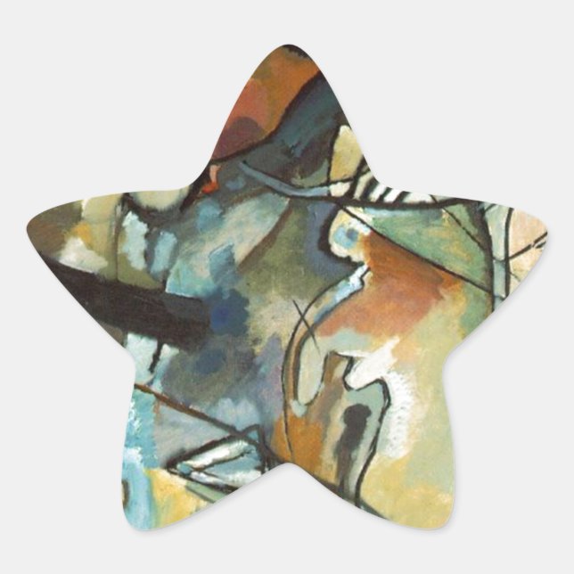Kandinsky Composition V Abstract Painting Star Sticker (Front)