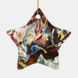 Kandinsky Composition VI Abstract Painting Ceramic Tree Decoration