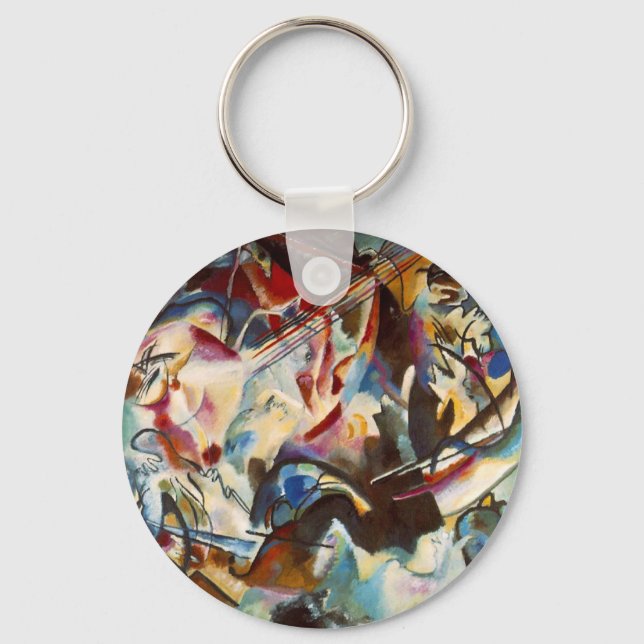Kandinsky Composition VI Abstract Painting Key Ring (Front)
