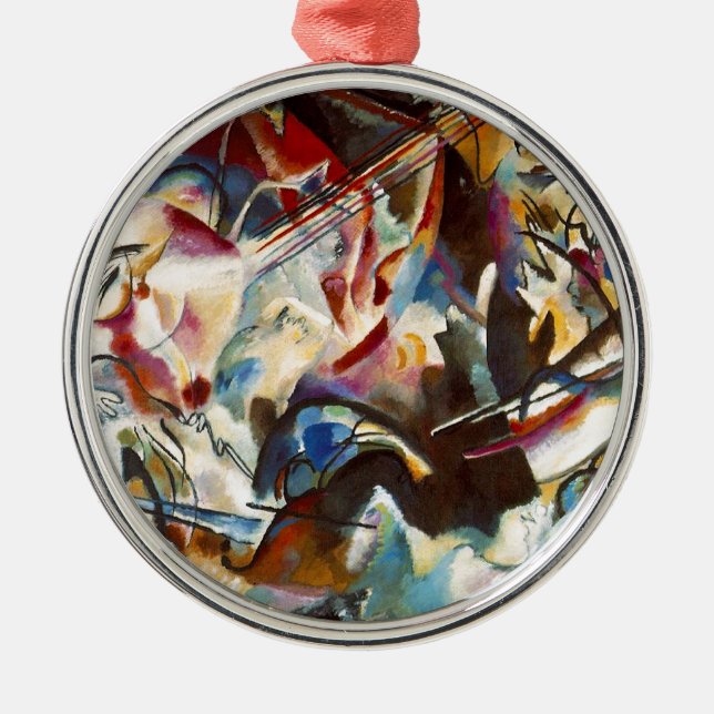 Kandinsky Composition VI Abstract Painting Metal Tree Decoration (Front)