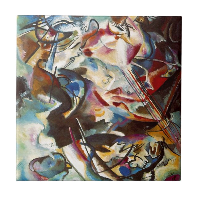Kandinsky Composition VI Abstract Painting Tile (Front)