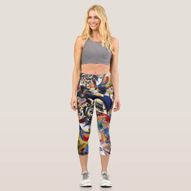 Kandinsky Composition VII Abstract Painting Capri Leggings (Front)