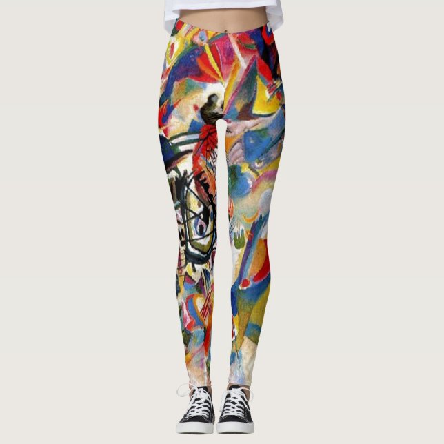 Kandinsky Composition VII Abstract Painting Leggings (Front)