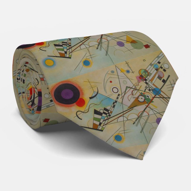 Kandinsky Composition VIII Abstract Neck Tie (Rolled)