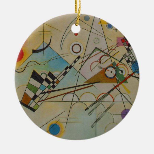Kandinsky Composition VIII Circle Ceramic Ornament (Front)
