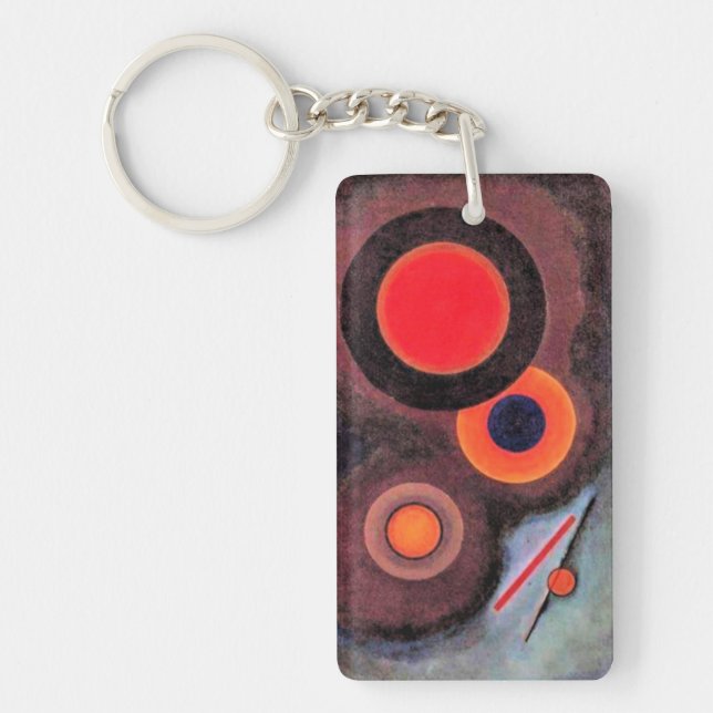 Kandinsky - Composition with Circles Key Ring (Front)