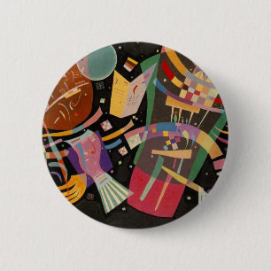 Kandinsky Composition X Abstract Artwork 6 Cm Round Badge
