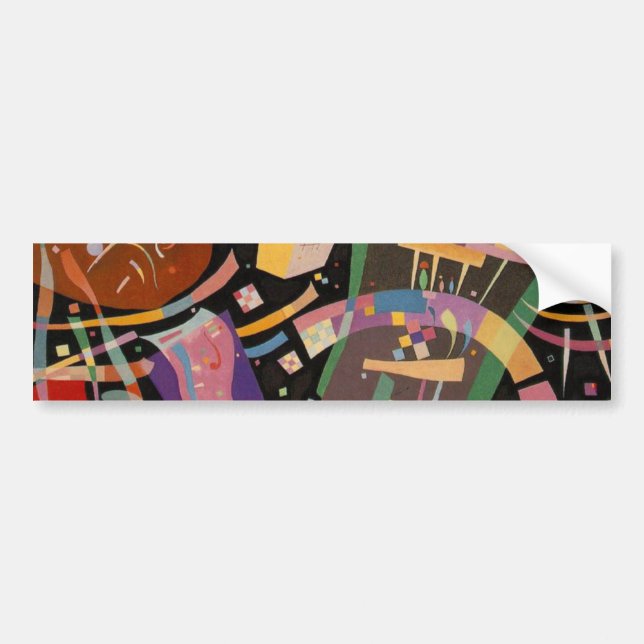 Kandinsky Composition X Abstract Artwork Bumper Sticker (Front)