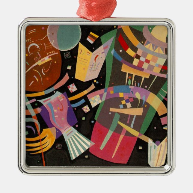 Kandinsky Composition X Abstract Artwork Metal Tree Decoration (Front)