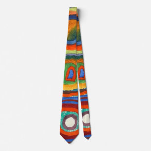 Kandinsky - Concentric Circles, famous artwork, Tie