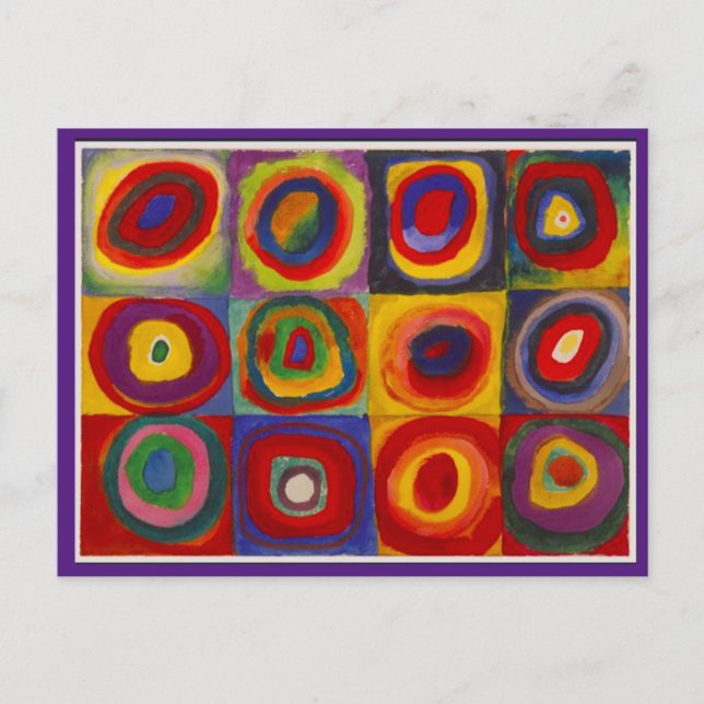 Kandinsky, Concentric Circles, Fine Art Postcard (Front)