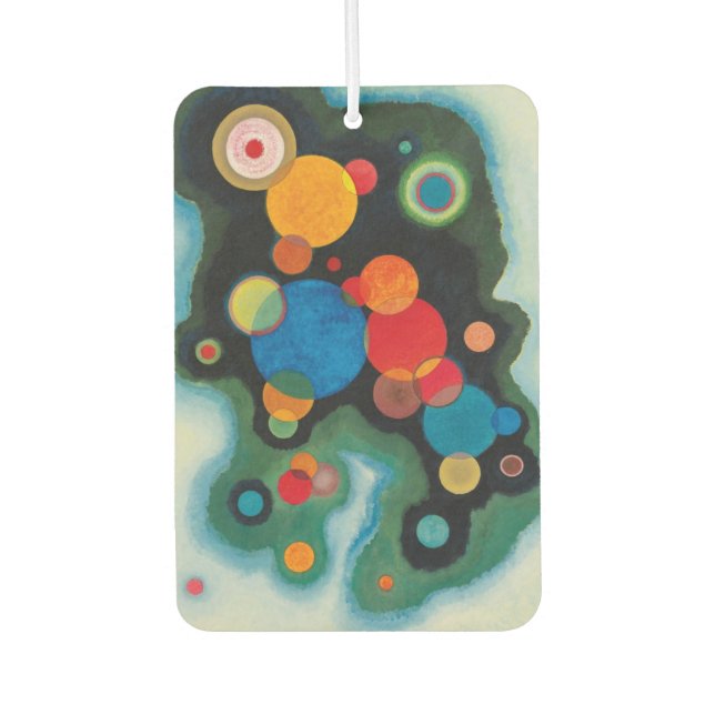 Kandinsky Deepened Impulse Abstract Oil on Canvas Car Air Freshener (Front)