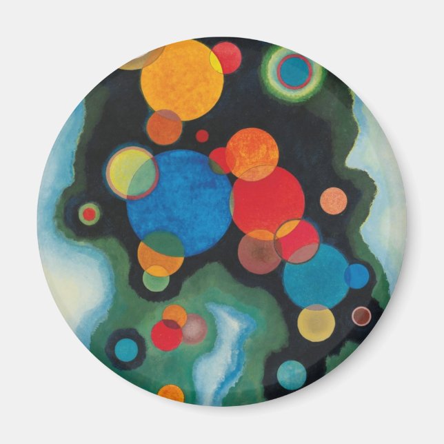 Kandinsky Deepened Impulse Abstract Oil on Canvas Magnet (Front)