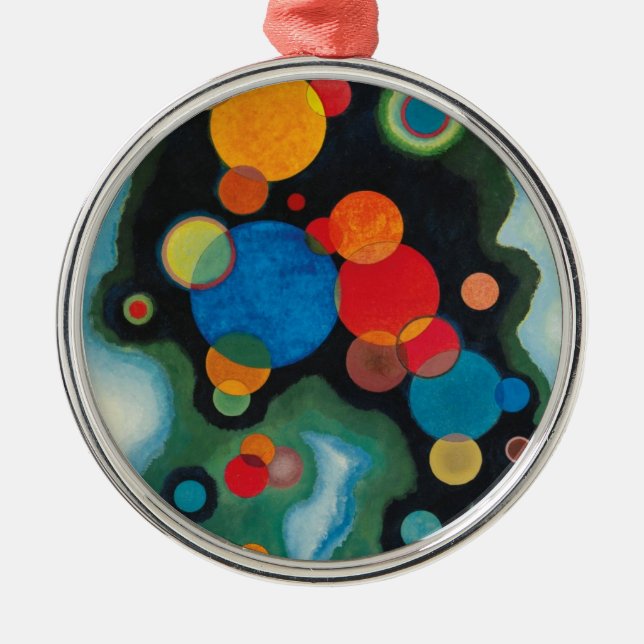 Kandinsky Deepened Impulse Abstract Oil on Canvas Metal Tree Decoration (Front)