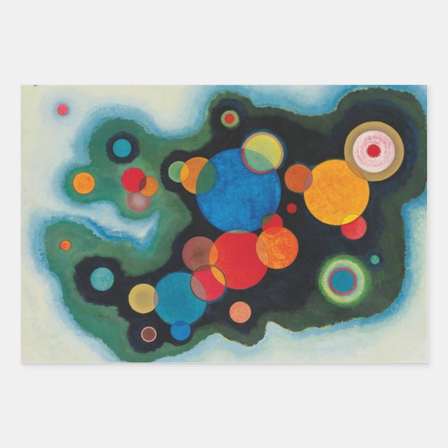 Kandinsky Deepened Impulse Abstract Oil on Canvas Wrapping Paper Sheet (Front)