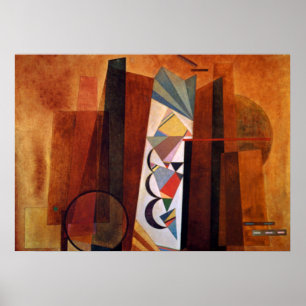 Kandinsky Development in Brown Abstract Artwork Poster