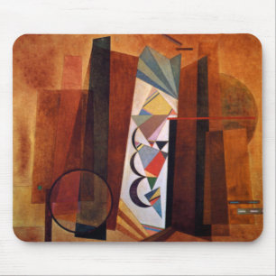 Kandinsky Development in Brown Abstract Painting Mouse Mat