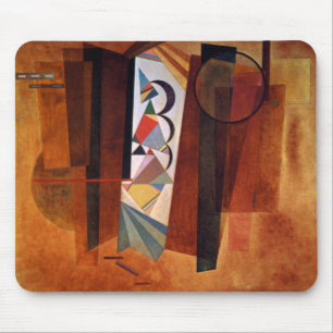 Kandinsky Development in Brown Abstract Painting Mouse Mat