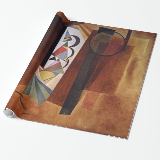 Kandinsky Development in Brown Abstract Painting Wrapping Paper (Unrolled)