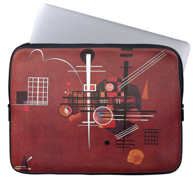 Kandinsky - Dull Red Laptop Sleeve (Front)