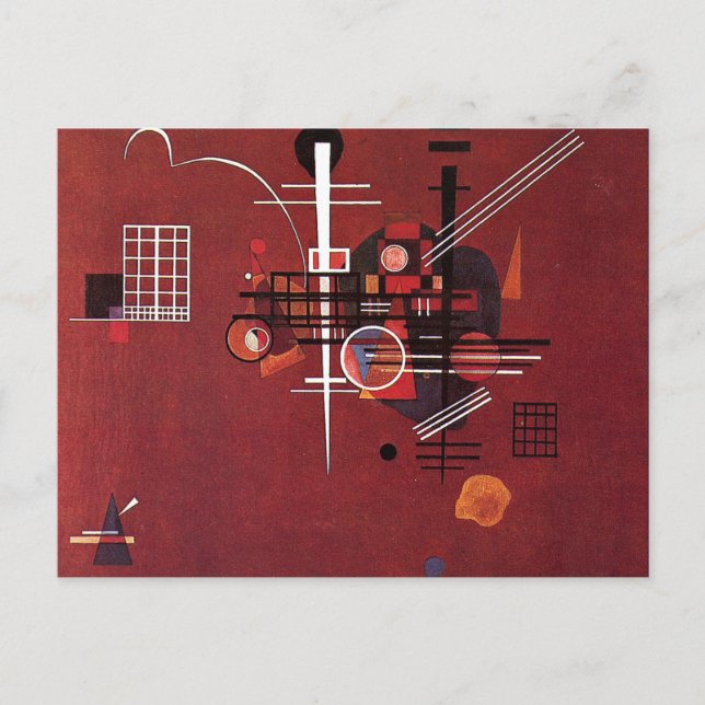 Kandinsky - Dull Red Postcard (Front)