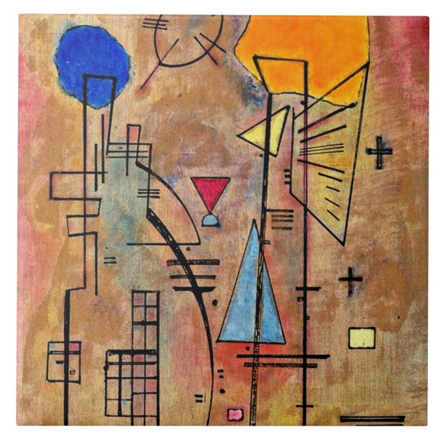 Kandinsky - Eins Zwei, famous painting Tile (Front)