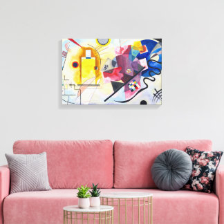 Kandinsky Emotional Symphony in Red, Yellow & Blue Canvas Print