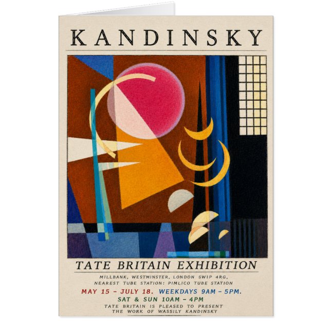 Kandinsky Exhibition Poster | Abstract Geometric (Front)