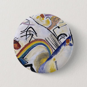 Kandinsky Expressionist Abstract Painting Cossack 6 Cm Round Badge